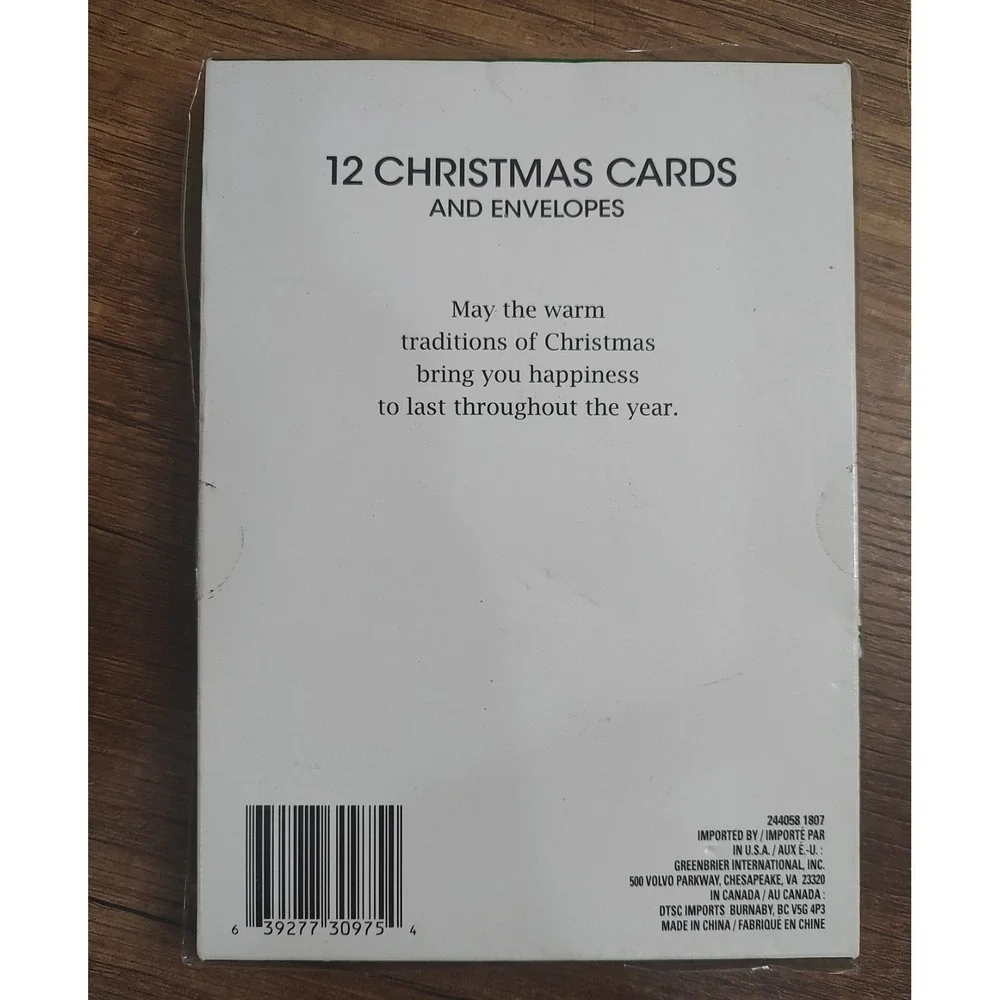 NOS Christmas House Santa Christmas Cards  12 Count Envelopes Believe A3